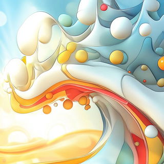 Neon Biocollage style, Midjourney V6.1: abstract 3D render