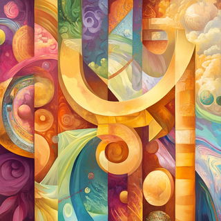 Chromogear Anime style, Midjourney V6.1: typographic composition with large letters