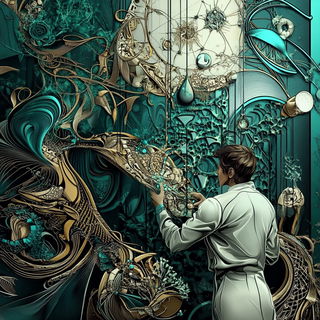 Harbor Popcut style, Midjourney V6.1: editorial illustration for popular scientific magazine cover