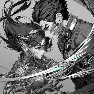 Harbor Popcut style, Midjourney V6.1: black-and-white manga comic strip