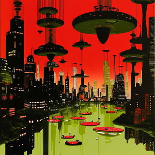Petalclay style, Midjourney V6.1: megacity with futuristic bioarchitecture