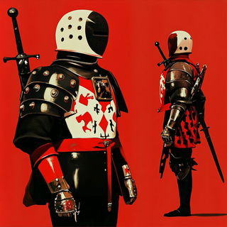 Petalclay style, Midjourney V6.1: concept art character design of retropunk steam knight