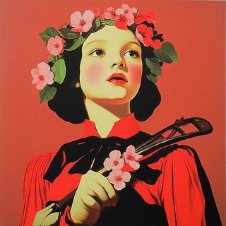 Petalclay style, Midjourney V6.1: classical 18th-century oil painting