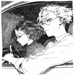 Virelith style, Midjourney V6.1: black-and-white manga comic strip