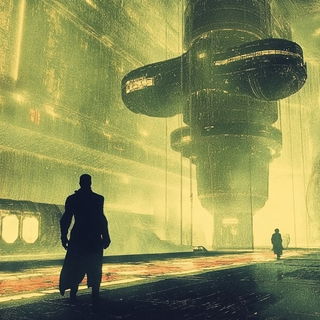 Virelith style, Midjourney V6.1: cinematic shot from sci-fi movie