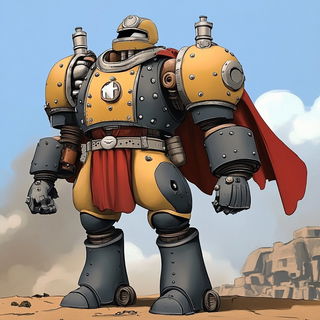 Pinkwire Fairground style, Midjourney V6.1: concept art character design of retropunk steam knight
