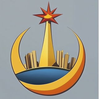 Pinkwire Fairground style, Midjourney V6.1: bold minimalist logo design for Istanbul city municipal services