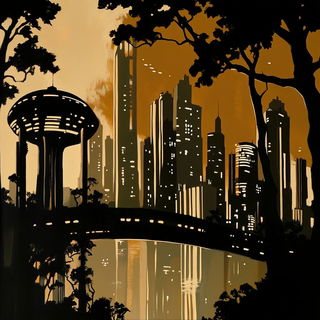 Smelted Spectacle style, Midjourney V6.1: megacity with futuristic bioarchitecture