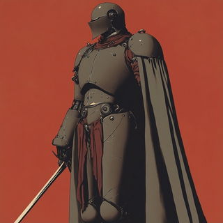 Antlerstep Ink style, Midjourney V6.1: concept art character design of retropunk steam knight
