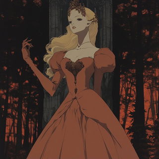 Antlerstep Ink style, Midjourney V6.1: retro fairy-tale illustration