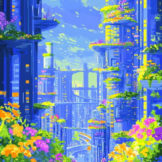 Archmetallia style, Midjourney V6.1: megacity with futuristic bioarchitecture