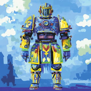 Archmetallia style, Midjourney V6.1: concept art character design of retropunk steam knight