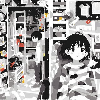 Archmetallia style, Midjourney V6.1: black-and-white manga comic strip