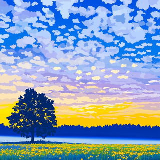 Archmetallia style, Midjourney V6.1: realistic landscape photograph of quiet dawn
