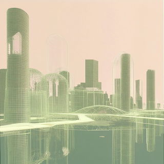 Atelier Coralcap style, Midjourney V6.1: megacity with futuristic bioarchitecture