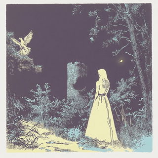 Atelier Coralcap style, Midjourney V6.1: retro fairy-tale illustration