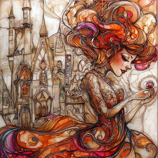 Lepidocivic style, Midjourney V6.1: retro fairy-tale illustration