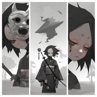Ragpaper Anatomics style, Midjourney V6.1: black-and-white manga comic strip