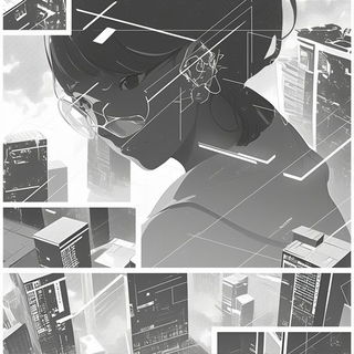 Cairn Mosaic style, Midjourney V6.1: black-and-white manga comic strip