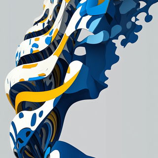 Chromapulp style, Midjourney V6.1: abstract 3D render