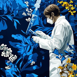 Chromapulp style, Midjourney V6.1: editorial illustration for popular scientific magazine cover
