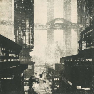 Spectraposter style, Midjourney V6.1: megacity with futuristic bioarchitecture
