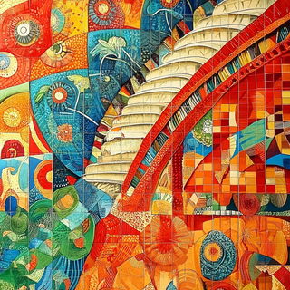 Vitrail Serpentarium style, Midjourney V6.1: creative pattern composition