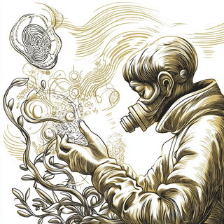 Sunleaf Illumination style, Midjourney V6.1: editorial illustration for popular scientific magazine cover