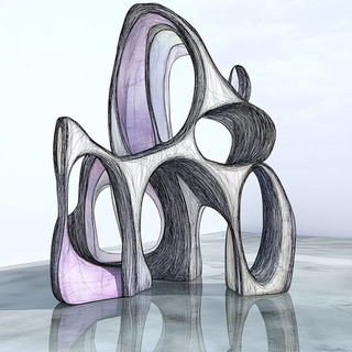 Afterbath Solaria style, Midjourney V6.1: abstract 3D render
