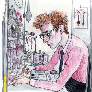 Afterbath Solaria style, Midjourney V6.1: editorial illustration for popular scientific magazine cover