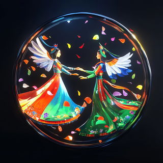 Toucansurge style, Midjourney V6.1: traditional folk art