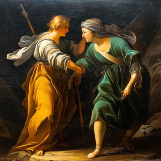 Toucansurge style, Midjourney V6.1: classical 18th-century oil painting