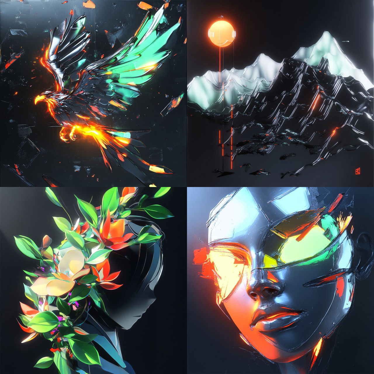 Toucansurge style, Midjourney V6.1, render 1 of 4