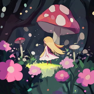 Anvilpop style, Midjourney V6.1: retro fairy-tale illustration