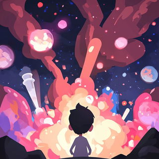 Anvilpop style, Midjourney V6.1: editorial illustration for popular scientific magazine cover