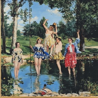 Petalrouse style, Midjourney V6.1: classical 18th-century oil painting