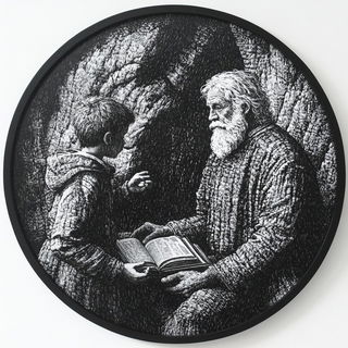 Gogglehook Lettering style, Midjourney V6.1: classical 18th-century oil painting