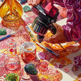 Inkshan style, Midjourney V6.1: editorial illustration for popular scientific magazine cover