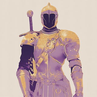 Impastorift style, Midjourney V6.1: concept art character design of retropunk steam knight