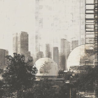 Quinacridone Afterrain style, Midjourney V6.1: megacity with futuristic bioarchitecture