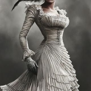 Tailorfauna style, Midjourney V6.1: haute-couture fashion outfit