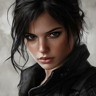 Tailorfauna style, Midjourney V6.1: photographic portrait of female protagonist