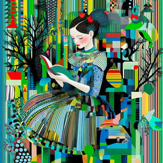 Navyflame Fantasmata style, Midjourney V6.1: retro fairy-tale illustration