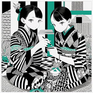Navyflame Fantasmata style, Midjourney V6.1: black-and-white manga comic strip