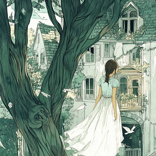 Archimythograph style, Midjourney V6.1: retro fairy-tale illustration