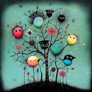 Blackthorn Baroque Anime style, Midjourney V6.1: traditional folk art