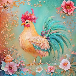 Galehatch style, Midjourney V6.1: traditional folk art