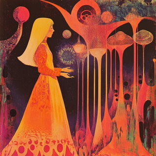 Moonharbor Cartotheque style, Midjourney V6.1: retro fairy-tale illustration