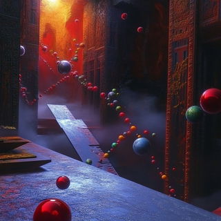 Orchid Viaduct Line style, Midjourney V6.1: abstract 3D render