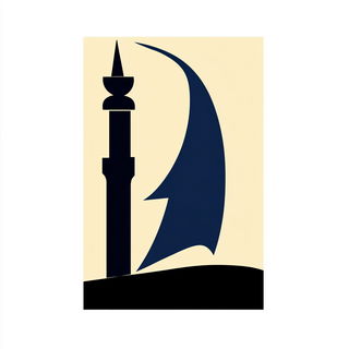 Gridscar Arcology style, Midjourney V6.1: bold minimalist logo design for Istanbul city municipal services